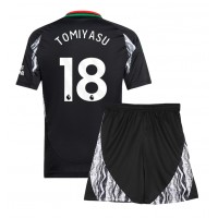 Camiseta Arsenal Takehiro Tomiyasu #18 Visitante Equipación para niños 2024-25 manga corta (+ pantalones cortos)